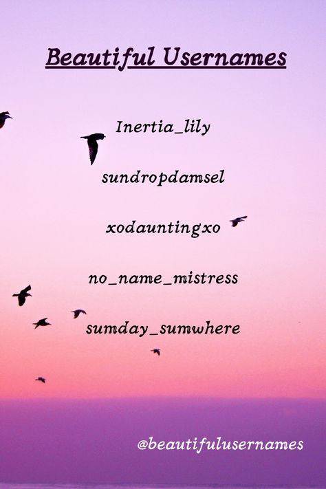 Beautiful username ideas for kindred spirits. Beautiful Username, Cute Usernames For Instagram, Cute Usernames, Insta Username, Insta Name, Usernames For Instagram, Aesthetic Usernames, Word Meanings, Name For Instagram