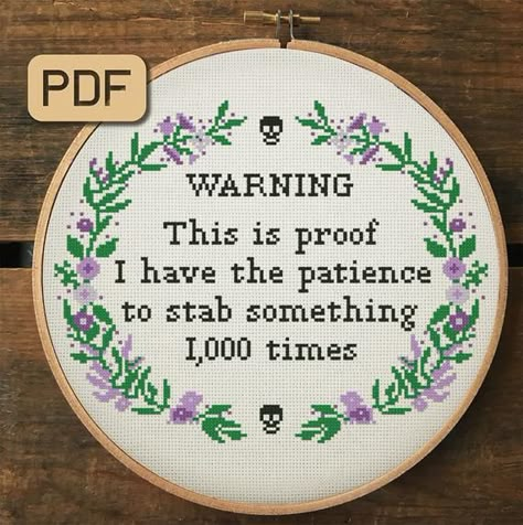 Funny Needlepoint, Funny Embroidery, Messy Crafts, Funny Cross Stitch, Cross Stitch Quotes, Stitch Quote, Xstitch Patterns, Funny Cross Stitch Patterns, Subversive Cross Stitch