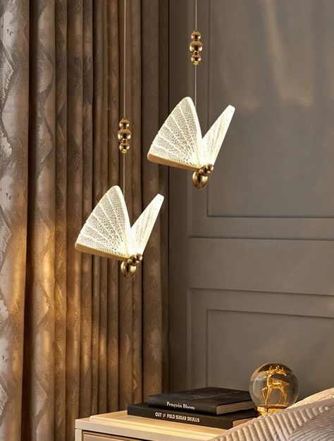 Butterfly Light Butterfly Chandelier Lighting Hanging | Etsy Staircase Loft, Lighting Staircase, Kids Chandelier, Led Butterfly, Butterfly Wedding Decorations, Bedside Pendant Lights, Chandelier Designs, Butterfly Chandeliers, Chandelier Lighting Modern