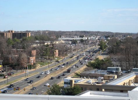 Little River Turnpike seen from the top of the tallest building in Annandale Fairfax County, Falls Church, The Top, Virginia, History, Building