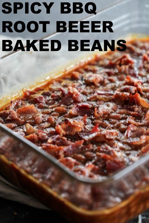 Root Beer Baked Beans, Baked Beans Crock Pot, Slow Cooker Baked Beans, Best Baked Beans, Easy Baked Beans, Bbq Baked Beans, Slow Cooker Baking, Beans Beans, Potluck Side Dishes