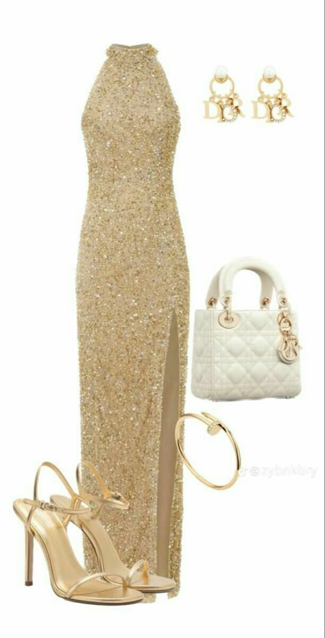 Fashion mood board inspo for women,Golden dress inspo for women. Golden Prom Dress Gold Gown, Golden Prom Dress, Themed Prom Dresses, Prom Dress Gold, Party Wear Dress, Gold Gown, Golden Dress, Prom Looks, Fashion Mood Board