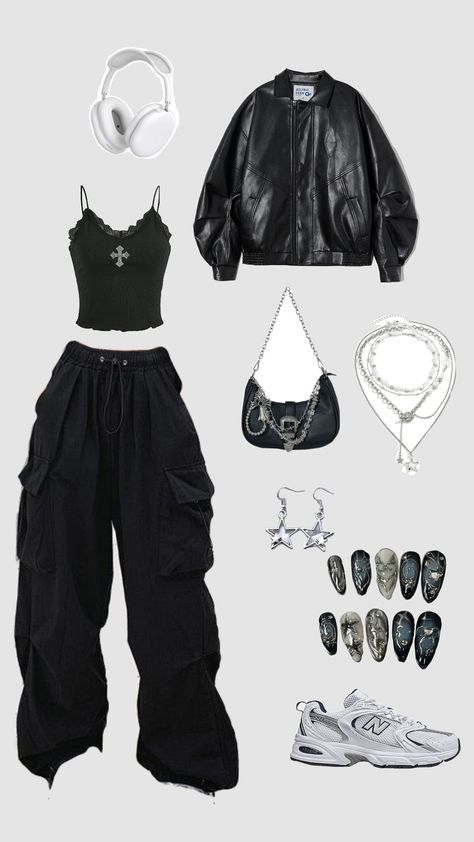 #y2kaesthetic #y2kfashion #y2koutfit #streetfashion #outfit #aesthetic #aestheticoutfit #fashion #streetwear #fitsinspo #fits Y2k Dark Aesthetic, Stargirl Outfits, Yk2 Aesthetic, Yk2 Outfits, Y2k Outfits Street Styles, Tech Outfit, Modern Y2k, Lash Serum, Dark Outfits