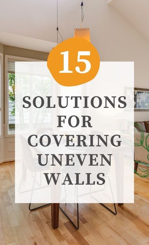 How To Cover A Brick Wall, Uneven Bedroom Walls Solutions, Wall Cover Up Ideas Diy, Painting Uneven Walls, How To Decorate Uneven Wall Space, Cover A Wall Ideas, Uneven Living Room Wall, Uneven Bedroom Wall, Wall Hiding Ideas