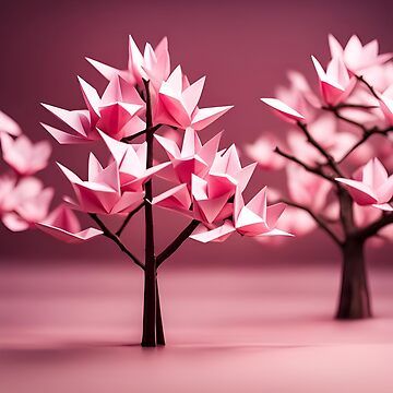 "Origami Art - Blossom Symphony: A Tranquil Haven in the Magnolia Tree Orchard " Mounted Print for Sale by ArtfulFolds | Redbubble Origami Tree, Magnolia Trees, Magnolia Flower, Origami Art, Flower Stands, Wood Print, Natural World, Art Classes, Magnolia