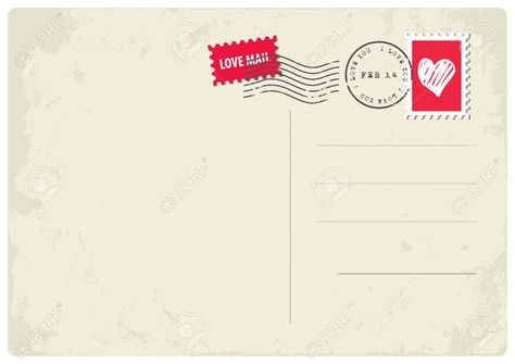 Love Postcard Design, Dear Edwina, Envelope Clipart, Retro Valentine Cards, Love Postcard, Valentines Letter, Love Mail, Postcard Stamps, Valentine Postcards