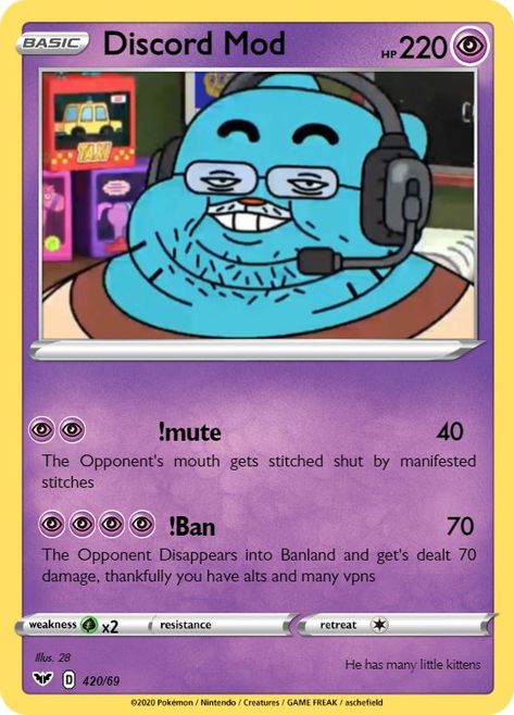 A funny memer card Fake Pokemon Cards Funny, Funny Pokemon Cards, Pokemon Card Memes, Custom Pokemon Cards, Fake Pokemon Cards, Pokemon Card Template, Card Memes, Discord Mod, Custom Pokemon