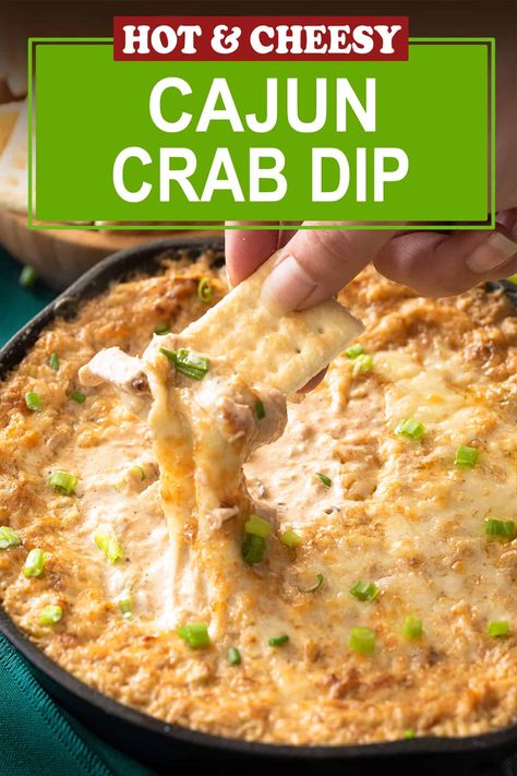 A quick and easy recipe for Cajun Crab Dip! The ultimate party dip served hot or cold in under 30 minutes. Spice up your life with this crabby appetizer delight. Cajun Crab Dip Recipe, Shrimp And Crab Dip, Spicy Crab Dip, Cajun Crab Dip, Cajun Appetizers, Hot Crab Dip Recipe, Cajun Crab, Thanksgiving Appetizers Easy, Hot Crab Dip