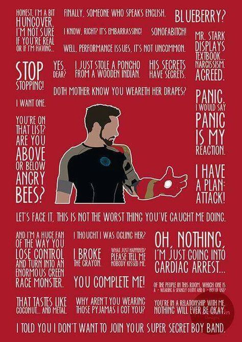 Tee hee Tony Stark Quotes, Stark Quote, Wallpaper Marvel, Film Marvel, Avengers Quotes, Robert Downey Jr., Marvel Wallpapers, Iron Man Tony Stark, Marvel Quotes