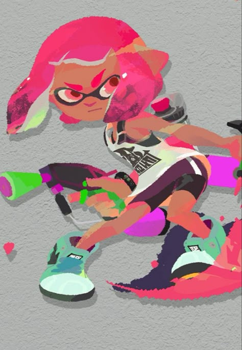 Agent 4 Splatoon, Official Splatoon Art, Inklings Splatoon, Mental Health Hotline, Splatoon Aesthetic, Splatoon Official Art, Splatoon Agents, Splat Art, Splatoon Pfp