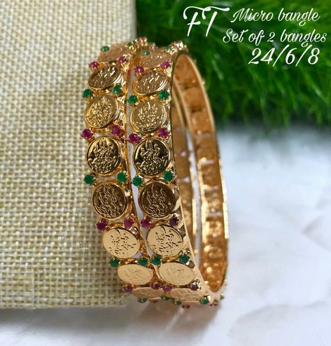 Lakshmi Devi kaasu bangles for more details whatsapp at 9951711879 Gold Bangles Models Latest, Lakshmi Devi Bangles Gold, Lakshmi Devi Earrings Gold, Lakshmi Bangles Gold, Lakshmi Devi Rings, Lakshmi Devi Bangles, Lakshmi Devi Rings Gold, Antique Bangles, Gold Bangles Indian