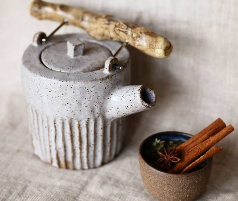 Hand Built Ceramic Teapots, Hand Built Teapot Pottery, Hand Built Teapot, Ceramic Teapots Handbuilt, Teapot Handles, Teapots Ceramic, Hand Pottery, Clay And Wood, Pottery Tea Pot