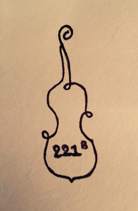 Sherlock tattoo idea Sherlock Homes Tattoos, Sherlock Holmes Bbc Tattoo, Sherlock Tattoos, Sherlock Tattoo Ideas, 221b Tattoo, Sherlock Holmes Tattoo Ideas, Sherlock Holmes Violin, Heathers Tattoo, Sherlock Holmes Drawing