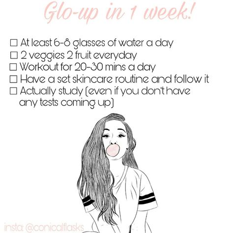 1 Week Glow Up, 1 Week Glow Up Challenge, Week Glow Up Challenge, Glow Up School, Glow Up Day, Officially A Teenager, Workout Art, Pamper Routine, Glow Up Challenge