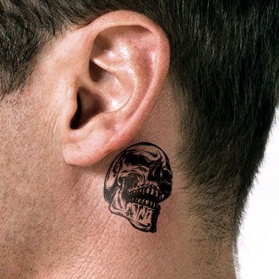 21 Behind-the-ear Tattoo Ideas Inner Ear Tattoo, Behind The Ear Tattoo Ideas, Behind The Ear Tattoo, Behind Ear Tattoos, Small Tattoo Placement, Ear Tattoo Ideas, Tattoo Ideas For Men, Bff Tattoos, Feather Tattoos