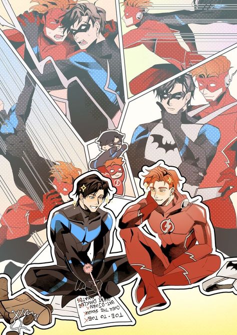 Calm Yourself, Batfamily Funny, Superhero Family, Wally West, Kid Flash, Univers Dc, Bat Boys, Batman Funny, Dc Comics Superheroes