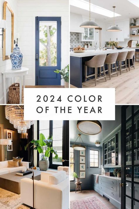 2024 Colors, Kitchen Color Trends, Color Of The Year 2024, Cabinet Trends, Top Paint Colors, Kitchen Cabinet Trends, Wall Trends, Painted Kitchen Cabinets Colors, Trending Paint Colors