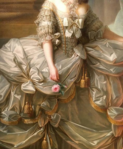 Masterpieces in Detail Rococo Aesthetic, Istoria Modei, Rococo Art, Rococo Fashion, Dress Painting, Court Dresses, Royal Aesthetic, 18th Century Fashion, Victorian Art