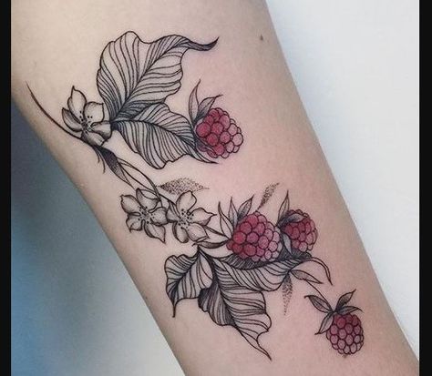 Raspberry Tattoo, Small Flower Tattoos, Raspberry Fruit, Tattoo Meaning, Skin Art, The Fruit, Minimalist Tattoo, Tattoos With Meaning, Future Tattoos