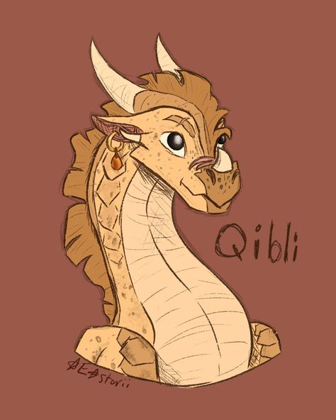 Wof Qibli Fanart, Cute Wings Of Fire Drawings, Qibli Wings Of Fire Fanart, Qibli Wof Fanart, Wings Of Fire Characters As Humans, Wof Qibli, Wings Of Fire Aesthetic, Sandwings Wings Of Fire, Wings Of Fire Sandwing