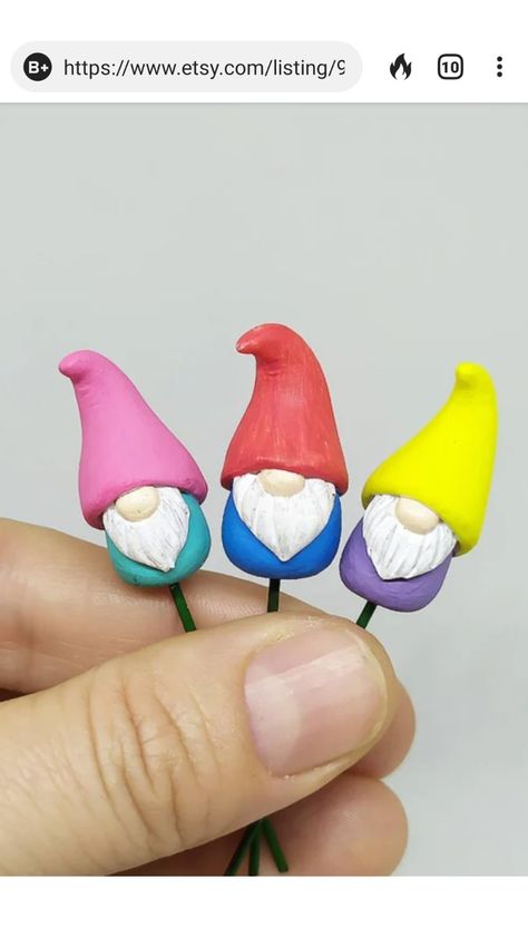 Polymer Clay Figurines, Mushrooms Forest, Forest Crafts, Clay Figurines, Miniature Flowers, Air Dry Clay Projects, Polymer Clay Figures, Garden Gnomes, Clay Crafts Air Dry