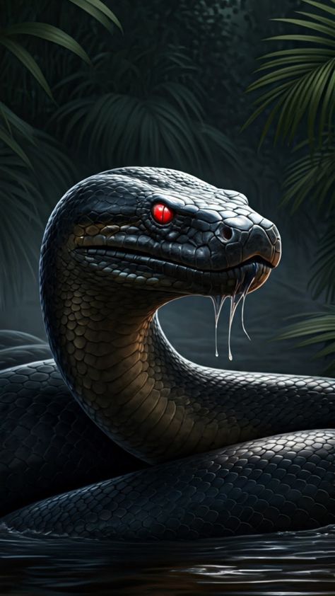 Giant Black Snake Fantasy Art, Snake Fantasy Art, Black Snake, News Stories, Fantasy Art, Stone, Quick Saves, Black, Art