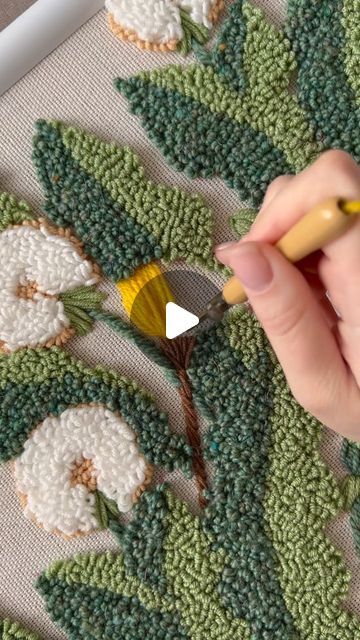 🌿 PUNCH NEEDLE 🌿 | Одуванчики ❤️❤️ | Instagram Punch Needle, Embroidery, Quick Saves, Instagram