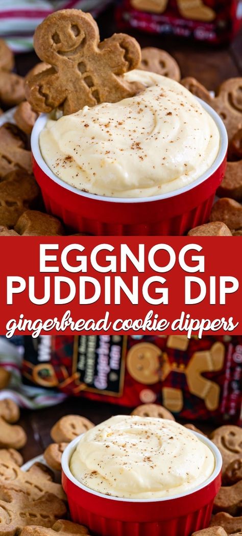 Eggnog Dip, Pudding Dip, Eggnog Pudding, Sweet Dip, Easy Pudding, Sweet Dips, Dessert Dips, Oreo Dessert, Pudding Recipe