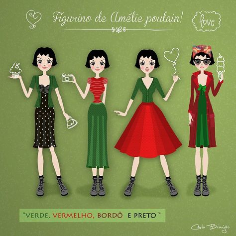 O Fabuloso Destino de Amélie Poulain é um dos maiores clássicos do cinema francês. Ele foi premiado com o Oscar de melhor filme estrangeiro… Amelie Poulain Style, Amelie Poulain Outfits, Amelie Costume, Amelie Outfit, Amélie Poulain Aesthetic, Amelie Style, Casual Halloween Costumes, Audrey Tautou, Gamine Style