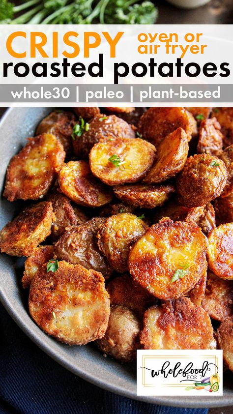 Whole30 Crispy Roasted Potatoes Paleo Thanksgiving Sweet Potatoes, Paleo Packed Lunch Ideas, Easy Paleo Dinners For Families, Lunch Ideas Whole 30, Whole 30 Egg Recipes, Whole 30 Meal Prep Recipes, Quick Whole 30 Meals, Whole 30 Potatoes Recipes, Paleo Egg Bake