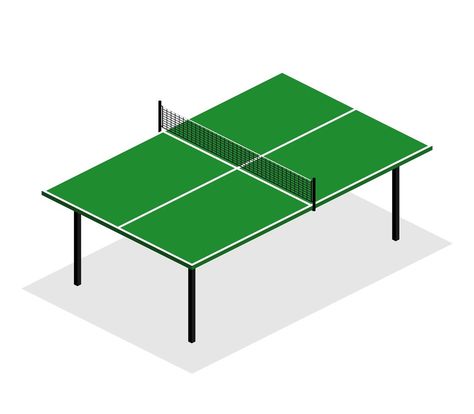 Ping Pong Illustration, Ping Pong Room, Pingpong Table, Badminton Sport, Isometric Illustration, Pong Table, Vector Illustration Design, Ping Pong Table, Table Tennis