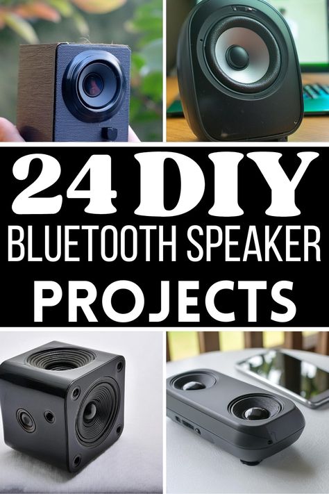 24 DIY Bluetooth Speaker Projects Diy Speaker Box Ideas, Diy Bluetooth Speaker Projects, Phone Speaker Diy, Diy Speaker Kits, Omnidirectional Speakers Diy, Wireless Speakers Diy, Homemade Speakers, Diy Bluetooth Speaker Kit, Bluetooth Speakers Diy