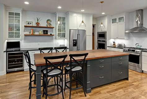 Kitchen Island Table Combo, Patrick House, Kitchen Islands Ideas With Seating, Kitchen Island Dining Table, Kitchen Layouts, Kitchens Design, Island Table, Traditional Kitchen Design, Kitchen Island Table