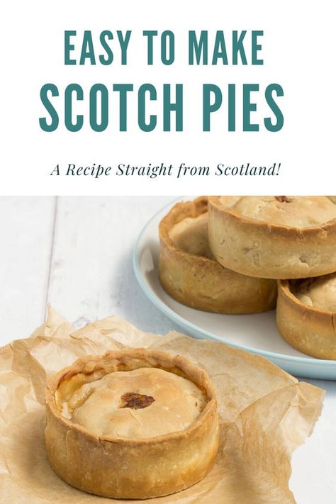 Scottish Meat Pie, Scottish Meat Pie Recipe, Scotch Pie Recipe, Traditional Scottish Food, Scottish Dishes, Scotland Food, Meat Pie Recipe, British Cooking, Scottish Food