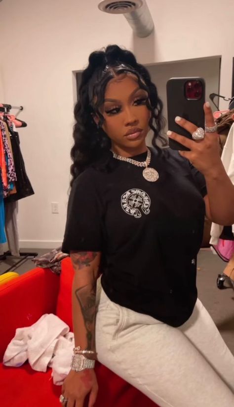 Ariana Fletcher, Dave East, Beauty Hairstyles, Dyed Natural Hair, Short Black Hairstyles, Personality Quiz, Baddie Hairstyles, Cute Swag Outfits, Baddie Outfits Casual