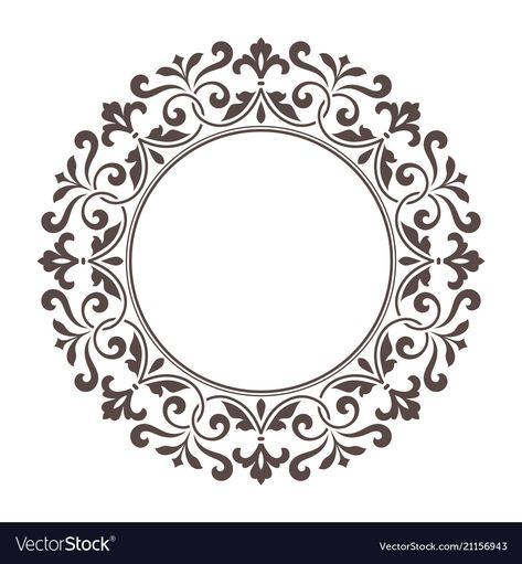 Round Drawing, Round Frame Design, Vintage Template, Stippling Art, Frame Border Design, Hand Lettering Drawing, Drawing Stencils, Jar Art, Photo Frame Design