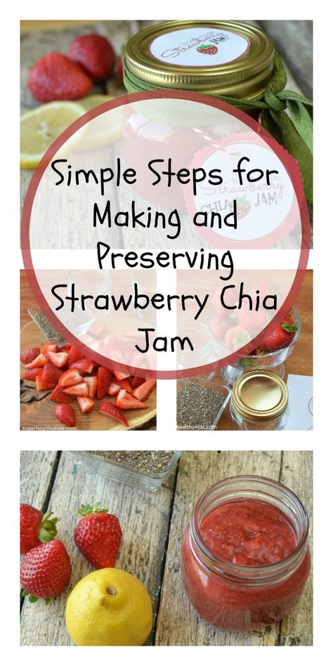 Simple Steps for Making and Preserving Strawberry Chia Jam Brunch Vegan, Chia Jam Recipe, Strawberry Chia Jam, Canned Strawberries, Super Healthy Kids, Chia Jam, Daniel Fast, Healthy Ideas, Waffle Recipes