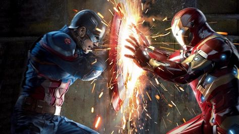 Iron Man Vs Captain America, Best Marvel Movies, Iron Man Hd Wallpaper, Joe Russo, Captain America Wallpaper, Iron Man Wallpaper, Captain America Civil, Age Of Ultron, Man Vs