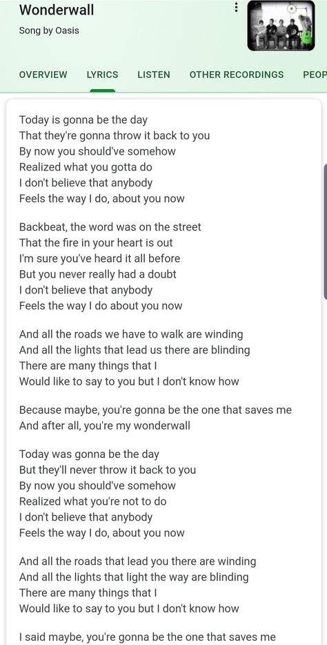 Wonderwall lyrics-oasis Wonderwall Lyrics, Wonderwall Oasis, Song Lyric Posters, Insta Captions, Best Song Lyrics, Lyric Poster, Song Lyric, Song Lyrics Wallpaper, Songs Lyrics