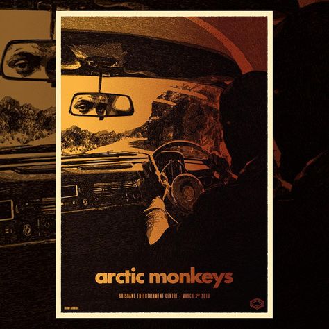 Arctic Monkeys on Instagram: “Available tonight in Brisbane. Created by @tommyahd” Arctic Monkeys Poster, The Arctic Monkeys, Arctic Monkeys Wallpaper, Monkey Wallpaper, Vintage Music Posters, Retro Graphic Design, The Last Shadow Puppets, Artic Monkeys, Shadow Puppets