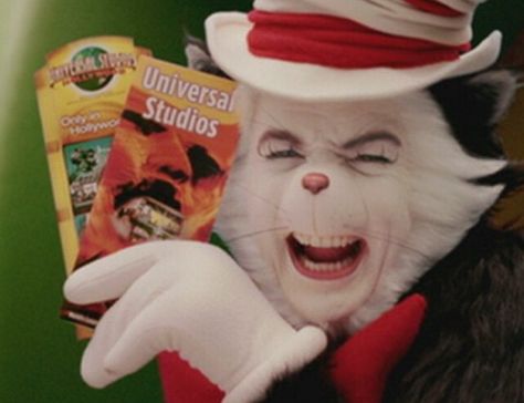 Cat In The Hat Costume, Top 10 Films, Mike Myers, The Cat In The Hat, Spongebob Memes, Cat In The Hat, Cat Hat, Crazy Colour, Tv Characters