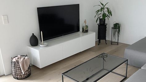 Elevate The Look Of A Basic IKEA BESTA TV Stand With A Few Simple Updates - House Digest Ikea Byas Tv Stand, Ikea Byas, Ikea Besta Tv Stand, Besta Tv Stand, Besta Tv Unit, Ikea Besta Tv, Besta Tv, Ikea Besta Cabinet, Long Tv Stand