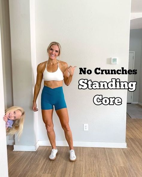 Andrea -Mom Fitness: Diastasis, Postpartum & More on Instagram: "No crunches included standing CORE workout! I need your thoughts! Do you like tori core workouts mixed into a workout or after! I have it done both ways in my app but I am curious what you prefer as we are building a few other programs! 

This is a quick but killer core workout. We hit a bunch of different angles  and core muscles making it really well rounded! This is also totally doable with diastasis recti and if your recently postpartum! 

Let me know if you’re gonna try it out with a thumbs up!! 

Coaching options, Diastasis Recti Guide, Make Fit Simple App: @dfh.training.pics 

3-4 Rounds
8 Overhead weight march (R&L=1)
5 Pallof press rotation 
12 Plié Elbow Taps (R&L=1)
5 Windmills 
12 Weight twist March (R&L=1)
30 Sec Tori Core, Standing Core Workout, Ab Fitness, Pallof Press, Weight Training Women, Mom Fitness, Core Workouts, Core Exercises, Diastasis Recti