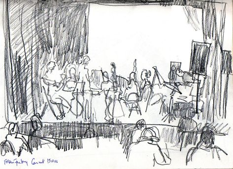 concert 2 | Drawn in the dark, a concert by Folder Factory i… | Flickr Concert Drawing Sketch, Stage Drawing Concert, Concert Drawing Illustration, Le Corbusier Drawings, Concert Drawing, Green Sketchbook, Concert Sketch, Sketching Inspiration, Story Drawing