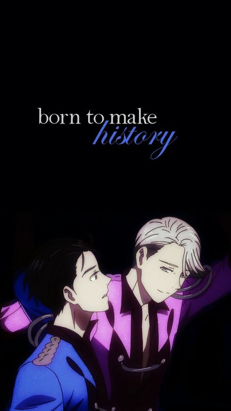 Yuri On Ice #Victuuri #Victor x #Yuri Anime Wallpaper Lockscreen iPhone HD Fondos de pantalla Yuri On Ice Wallpaper, Born To Make History, Ice Wallpaper, Yuri On Ice Comic, Lockscreen Iphone, Emo Wallpaper, Yuri Anime, Sports Anime, Yuri On Ice