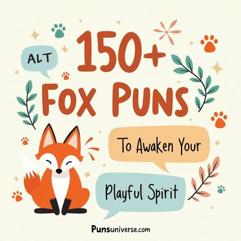 🌟 Unleash your inner fox with 150+ foxy puns that will leave you howling with laughter! Whether you’re looking to add a touch of whimsy to your day or be the punniest pal at the party, these clever quips are sure to bushy your tail! 🦊✨ Dive in and let the pun-derful fun begin! #puns #funny #wordplay #foxlife #humor #laughs #creativity #playfulspirit Fox Puns, Puns Funny, Ways To Say Hello, Word Play, One Liner, You Funny, Bones Funny, All Pins, Dive In