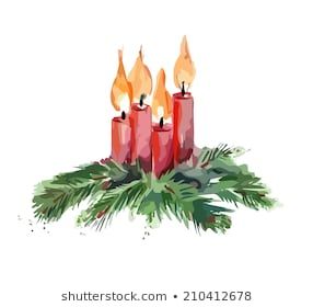 Christmas Candles Painted Christmas Cards, Candles Christmas, Christmas Card Art, Watercolor Christmas Cards, Paint Cards, 수채화 그림, Watercolor Christmas, Diy Christmas Cards, Christmas Drawing