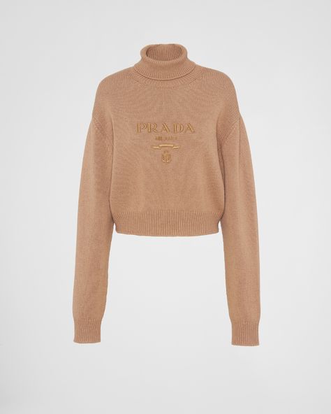 Expensive Sweaters, Prada Knitwear, Prada Clothes, Turtleneck Sweater Women, Prada Sweater, Luxury Sweater, Expensive Stuff, Designer Pajamas, Wool Turtleneck Sweater