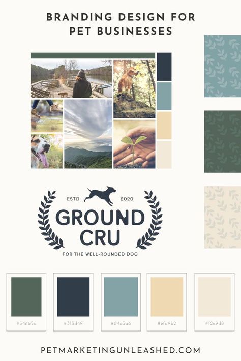 Dog Moodboard, Dog Emotions, Brand Colour Schemes, Pet Branding, Dog Logo Design, Pet Market, Photo Business Cards, Dog Food Brands, Squarespace Web Design