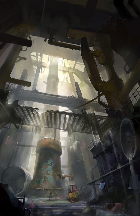 Underground Sewers Concept Art, Abandoned Research Facility, Abandoned Concept Art, Abandoned Factory Concept Art, Sewer Concept Art, Sewers Aesthetic, Sewers Concept Art, Sewer System, Industrial Architecture